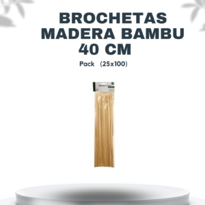 BROCHETAS DE MADERA BAMBU 40 CM