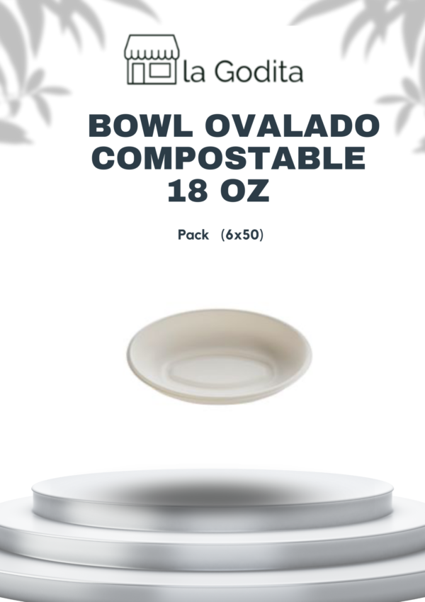 BOWL OVALADO COMPOSTABLE 18 OZ